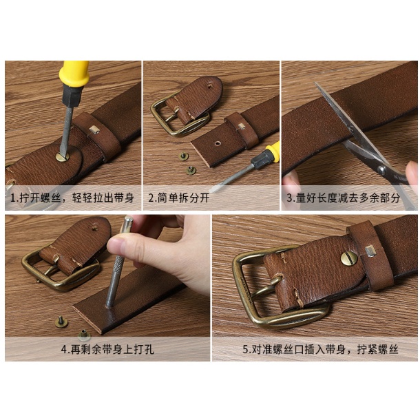 เข็มขัดแบบ สไตล์คาวบอย  วินเทจ  หนังวัวแท้  Leather  Belt  รุ่น MAP