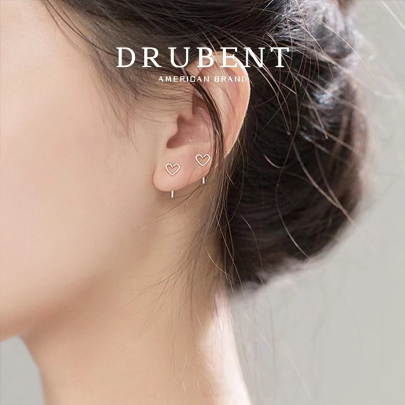 เครื่องประดับ ต่างหูสตั๊ด เงิน 925 สไตล์เกาหลี สําหรับผู้หญิง