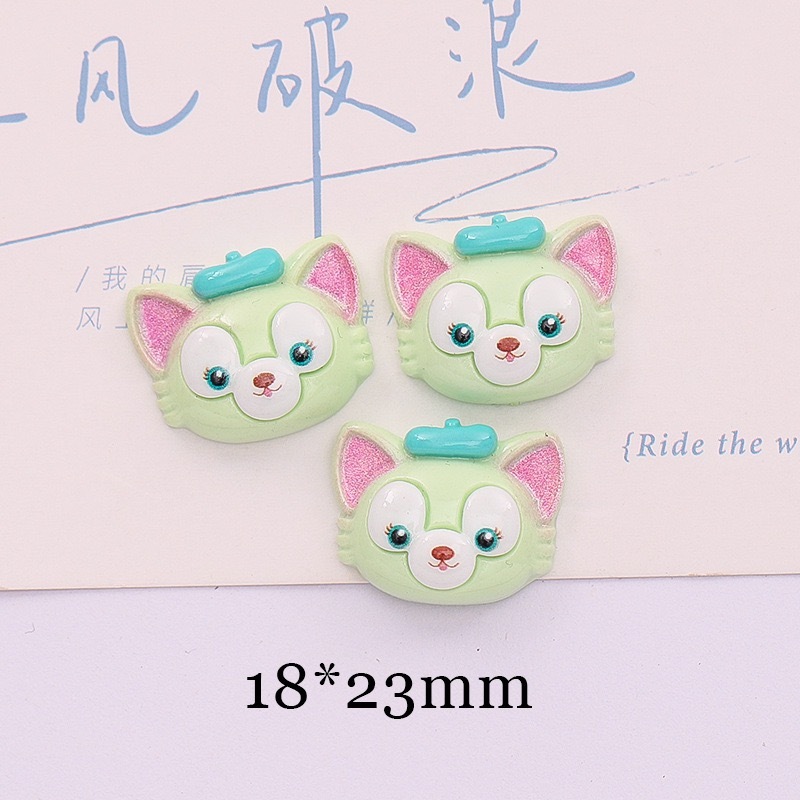 เครื่องประดับเรซิ่น ลายการ์ตูนดิสนีย์ หัวสัตว์น่ารัก สําหรับตกแต่งสมุดภาพ งานฝีมือ DIY