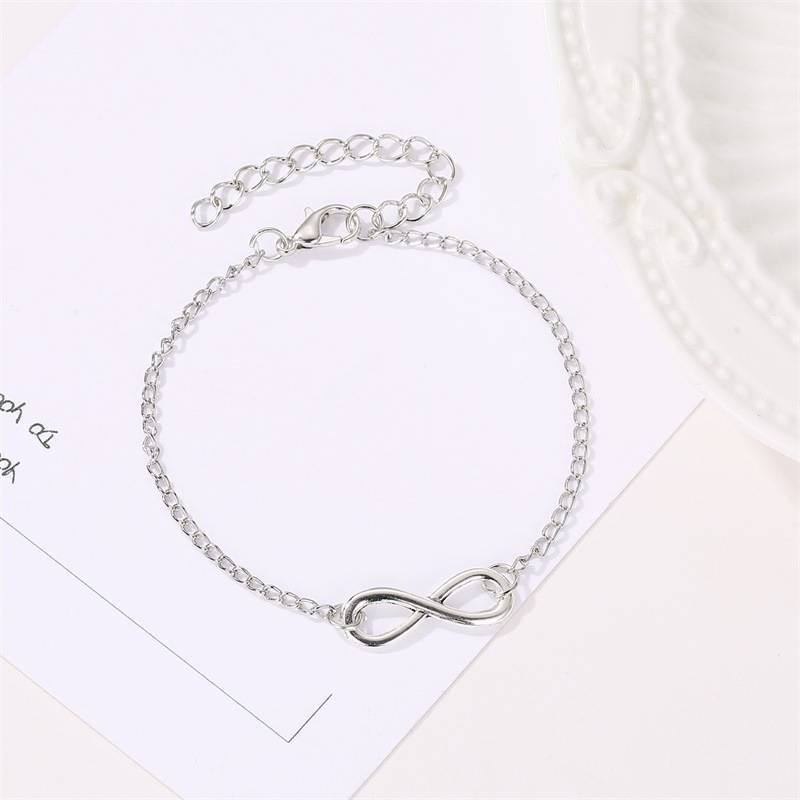 เครื่องประดับแฟชั่น สร้อยข้อมือ Infinity กำไลข้อมือเลขแปด 8 เลขมงคล สไตล์เกาหลี B13