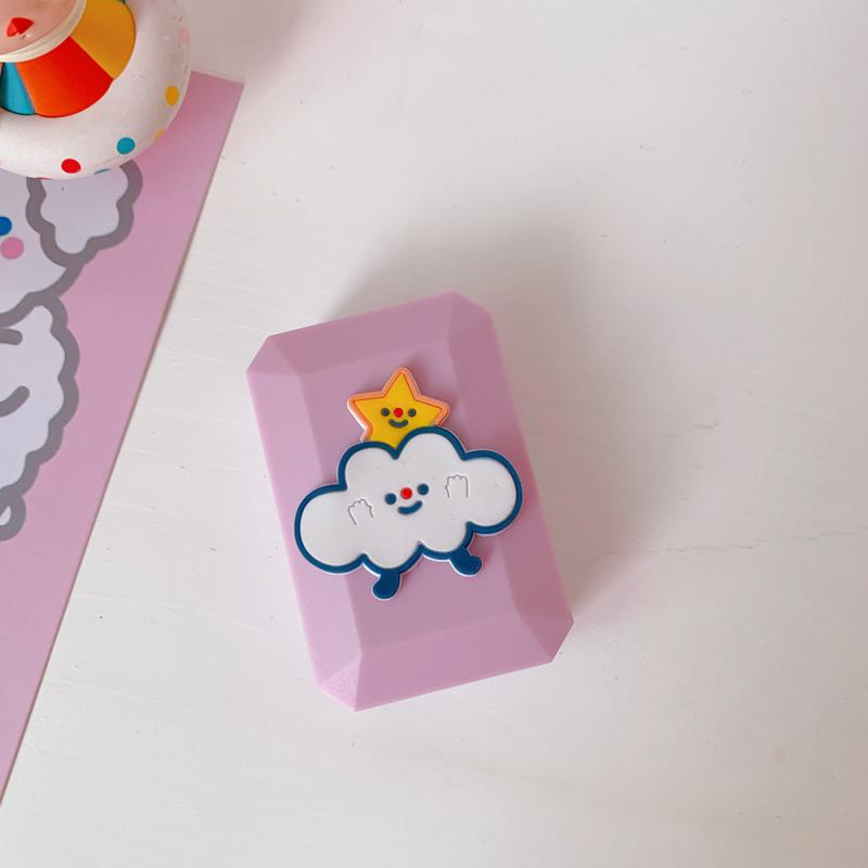 เคสคอนแทคเลนส์ แบบใส ลายการ์ตูนน่ารัก ขนาดเล็ก พร้อมกล่องเครื่องมือดูแลกระจก