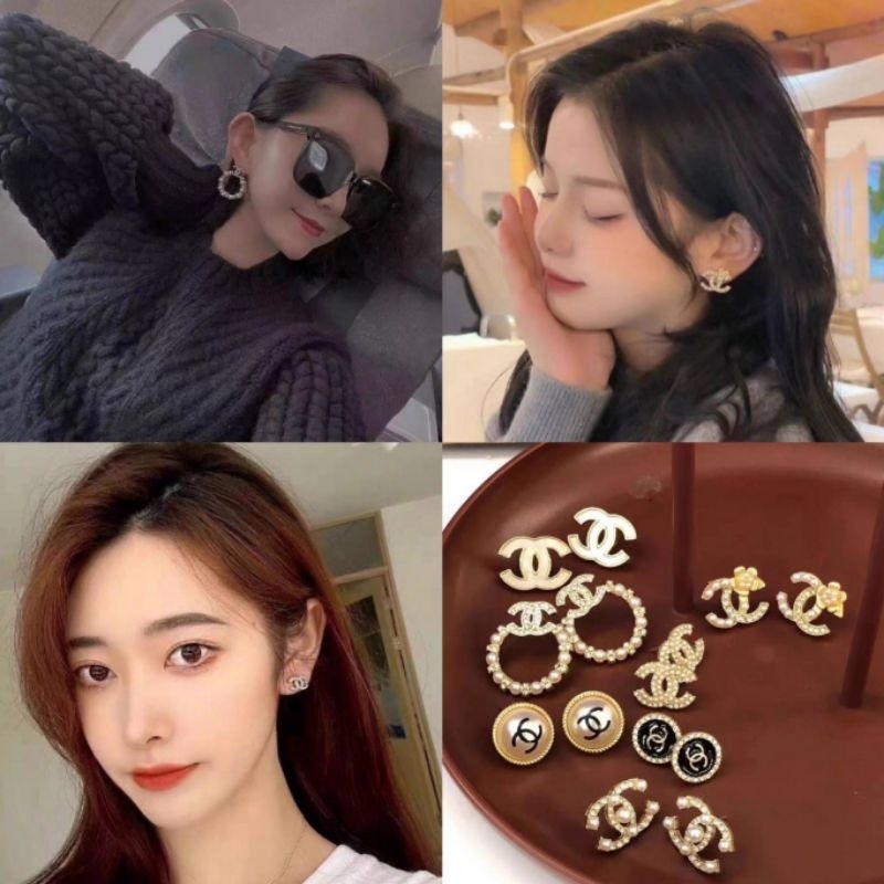 เซ็ตต่างหูลายแบรนด์ งานกล่องผูกลิปบิ้นสวยหรู ดูแพงมี7คู่ 7แบบ