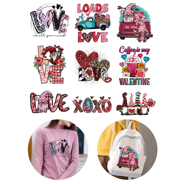 แผ่นแพทช์รีดร้อน ลาย Happy Valentine