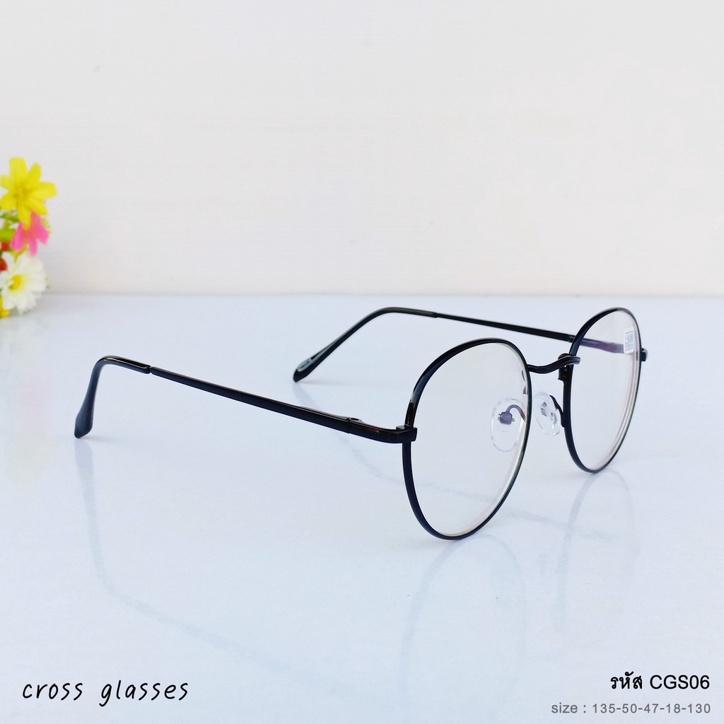 แว่นกรองแสงสายตาสั้น -0.5ถึง-4.0 ทรงหยดน้ำ สไตล์เกาหลี รุ่น CGS06
