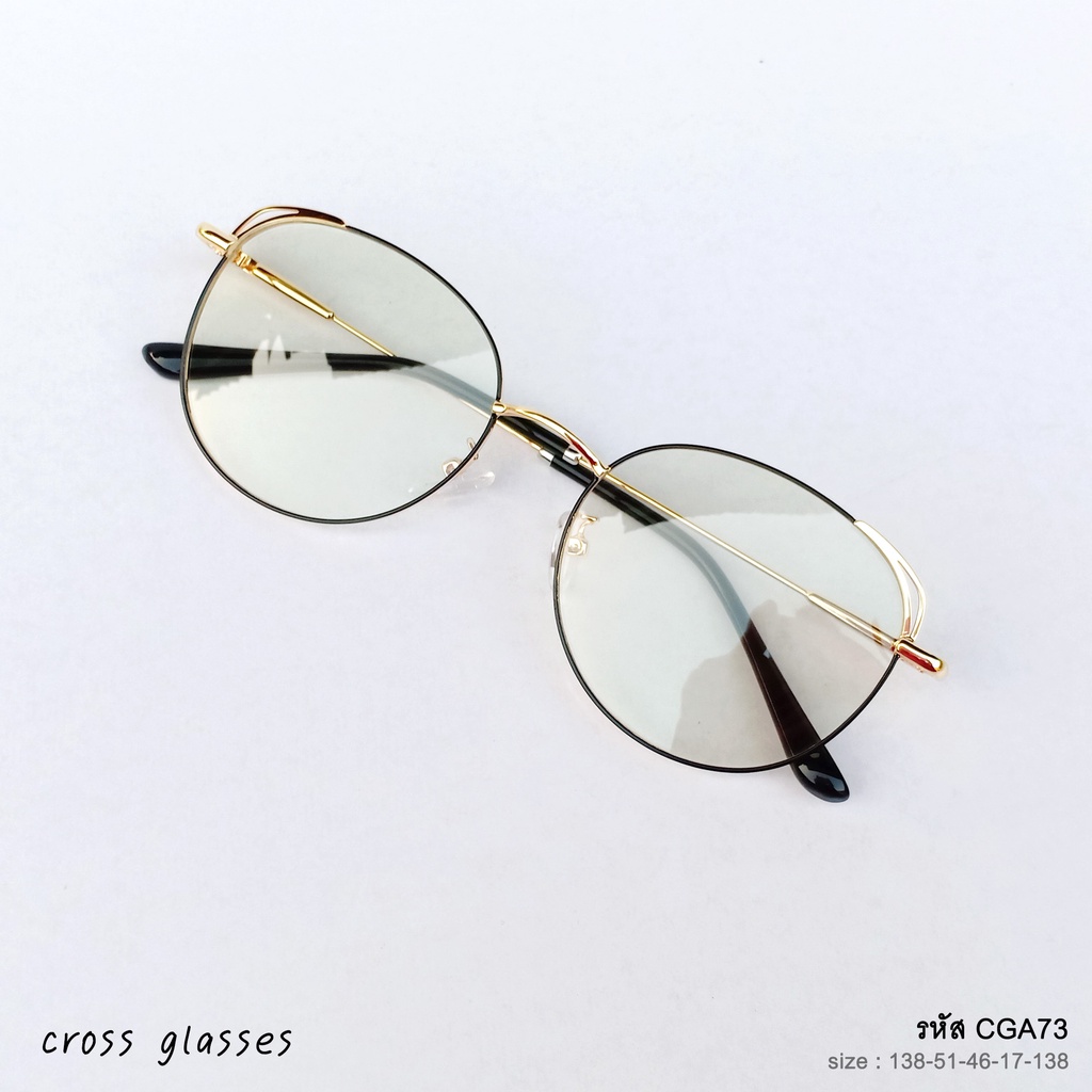 แว่นกรองแสงออกแดดเปลี่ยนสี ทรงCat Eye เลนส์บลูฯออโต้ รหัส CGA73