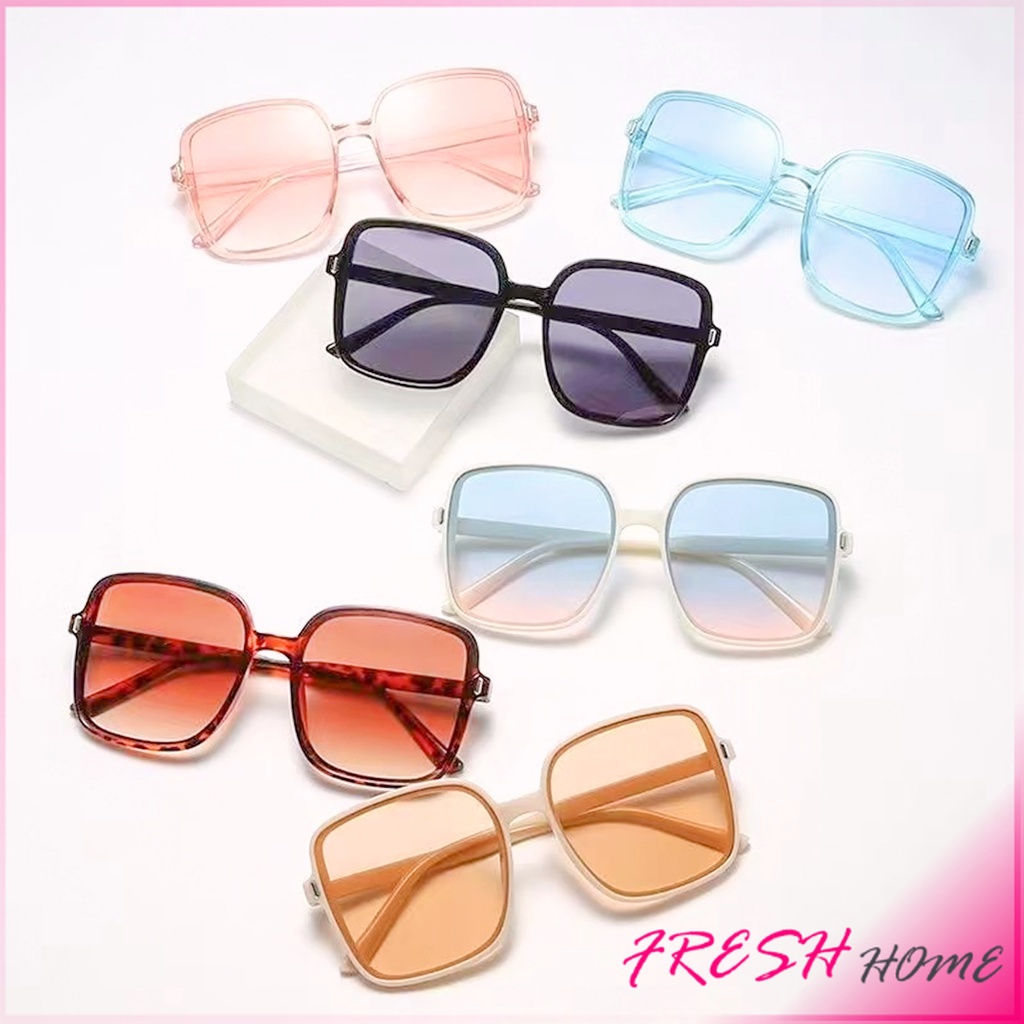 แว่นตากันแดด เลนส์ทรงสี่เหลี่ยม กรอบเล็ก สำหรับสตรี Sunglasses