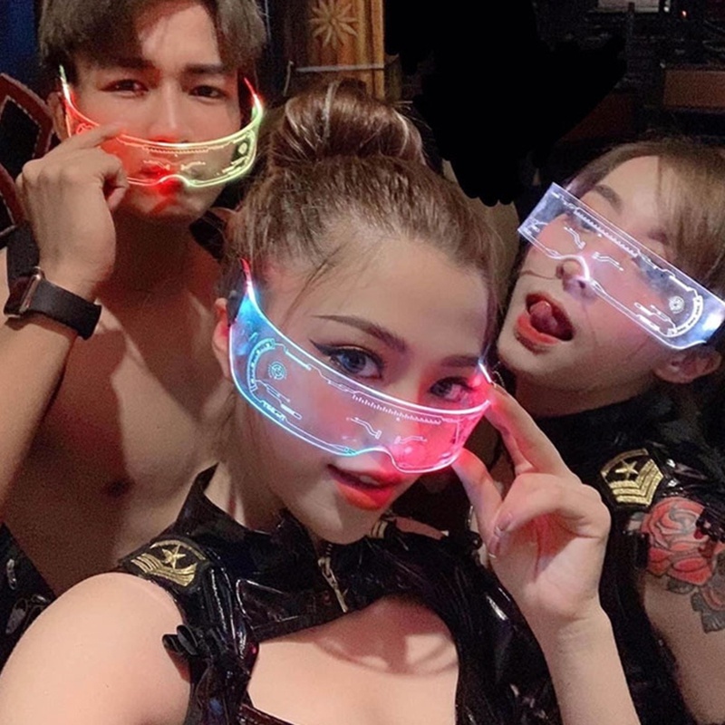 แว่นตาปาร์ตี้ ไฟกระพริบ มีให้เลือกหลายสี คริสต์มาส งานวันเกิด LED glasses