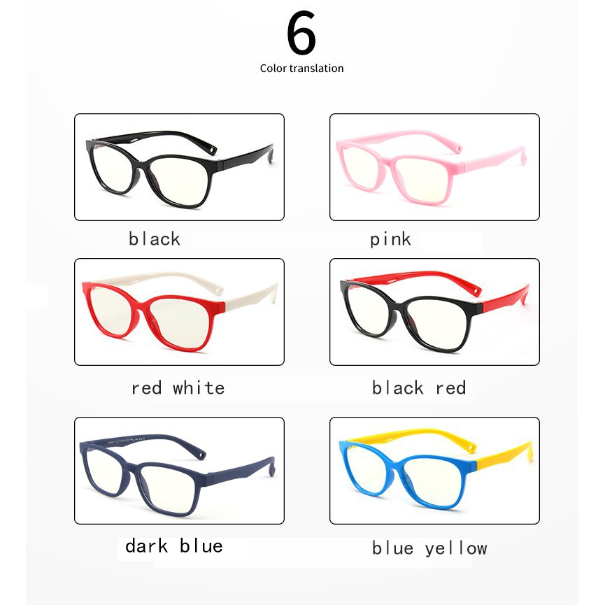 แว่นตาป้องกันแสงสีฟ้า2-14 ปีแว่นตากันแสงสีฟ้าสำหรับเด็กแว่นตาซิลิโคน