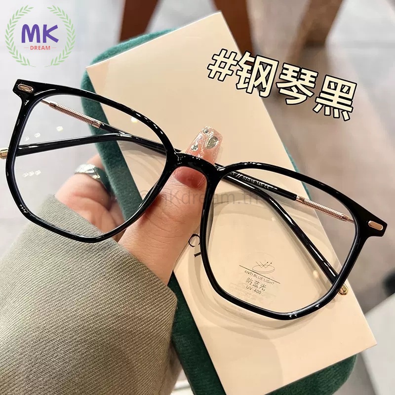 แว่นตาสายตาสั้น 0 ถึง -600 กรอบวงรี แฟชั่นแว่นตาป้องกันแสงสีฟ้า แว่นตาผู้หญิง ผู้ชาย แว่นตา