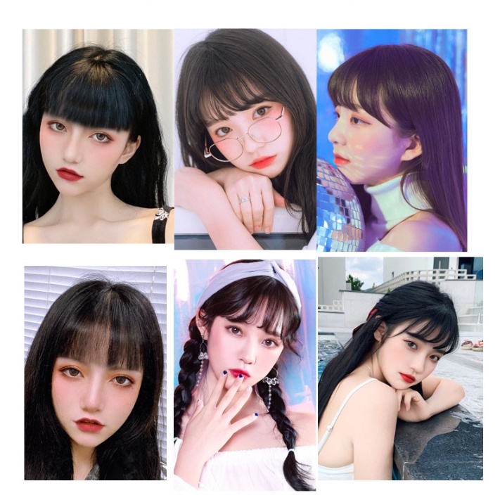 แฮร์พีชหน้าม้า หน้าม้าซีทรู ไม่มีจอน แบบกิ๊บBB ผมนิ่ม  ติดง่าย 3เฉดสี