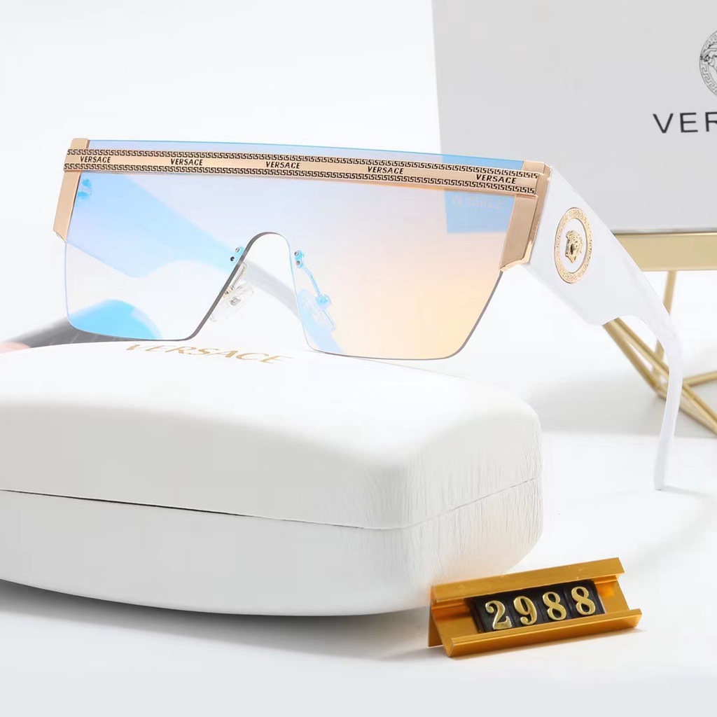 ใหม่ Hermes แว่นตากันแดด เลนส์วันพีช กรอบขนาดใหญ่ กันลม หรูหรา สําหรับผู้ชาย และผู้หญิง
