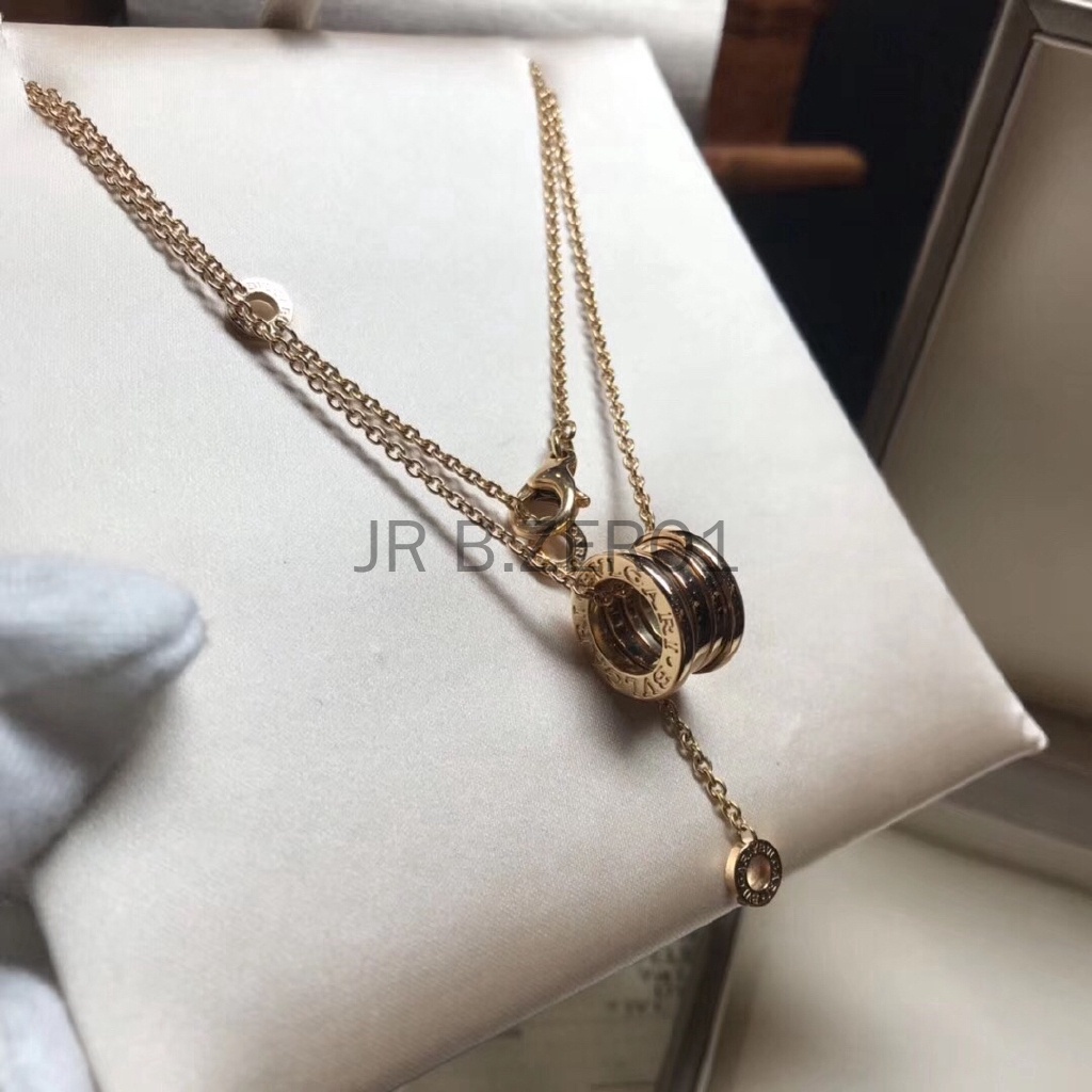 ใหม่ ขายดี B.zero1 สร้อยคอ พร้อมจี้ ทรงกลม ขนาดเล็ก สีเหลือง ทอง 18kt สีโรสโกลด์ 18kt 2021