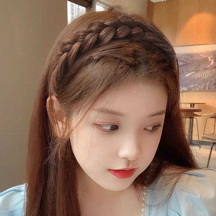 ใหม่ ที่คาดผมถัก แบบเกลียว แฮนด์เมด รูปก้างปลา เครื่องประดับผม สําหรับเด็กผู้หญิง 2022