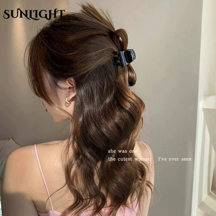 ใหม่ วิกผม กิ๊บติดผมหางม้า สูง ธรรมชาติ เครื่องประดับแฟชั่น สําหรับผู้หญิง