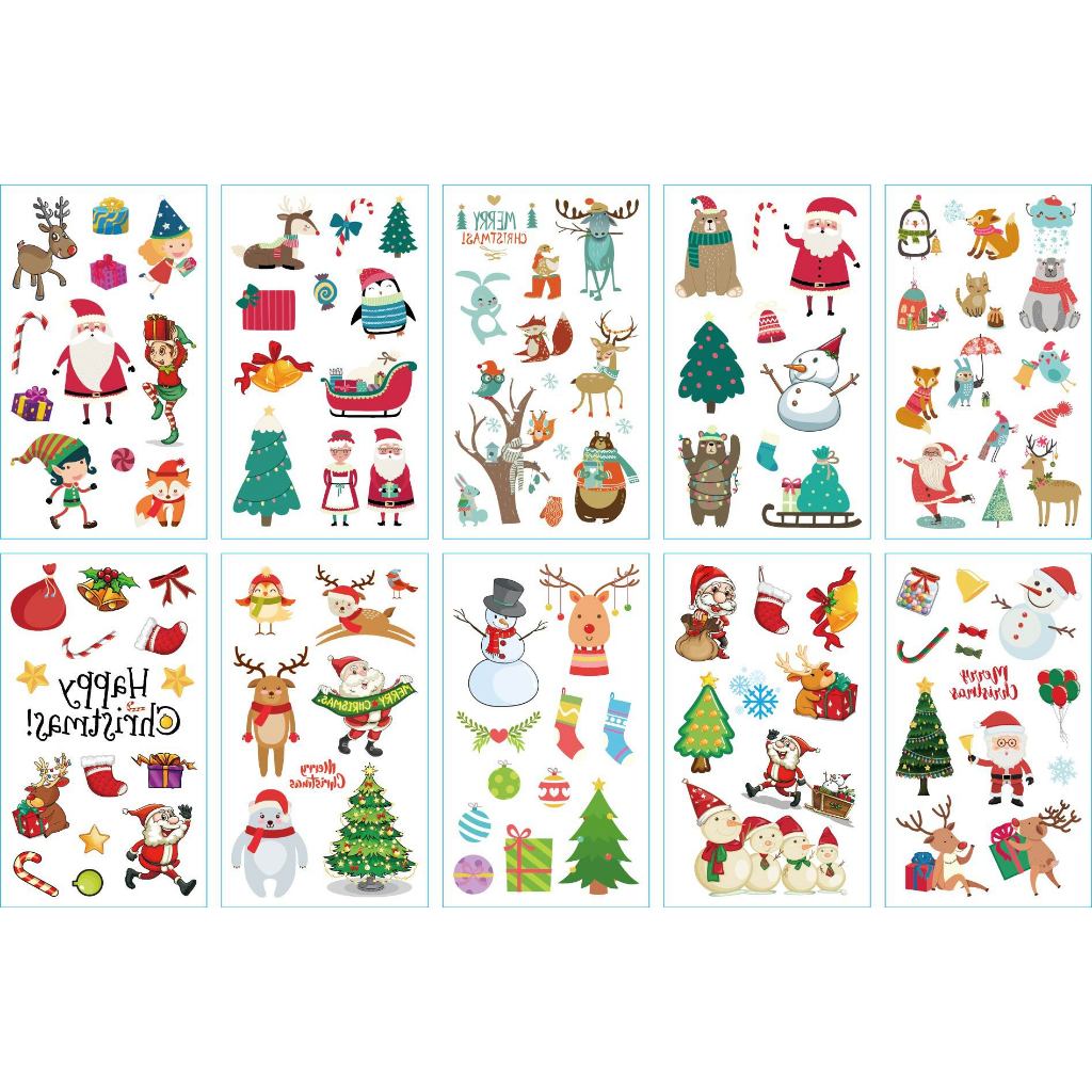 ☃️พร้อมส่ง☃️  Tattoo Stickers สติกเกอร์แทททู 1แผ่น=7บาท (ขนาด7x12 ซม.) *คละลาย* สติกเกอร์แทททู ของเล่นเด็ก