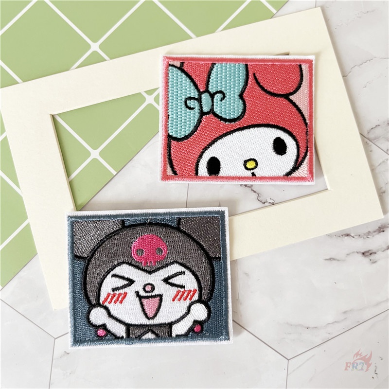☸ แผ่นแพทช์รีด ลายการ์ตูน Cinnamoroll Melody Kuromi Hello Kitty Pom Pom Purin ☸ แผ่นแพทช์รีดติดเสื้อ DIY (6.8 ซม. * 5.7 ซม.) 1 ชิ้น