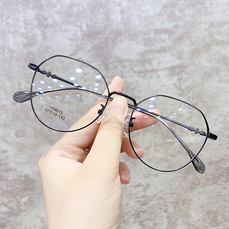 【Ready Stock】แว่นตากรอบโลหะทรงกลมป้องกันรังสีสไตล์เกาหลีสําหรับผู้หญิงและผู้ชาย
