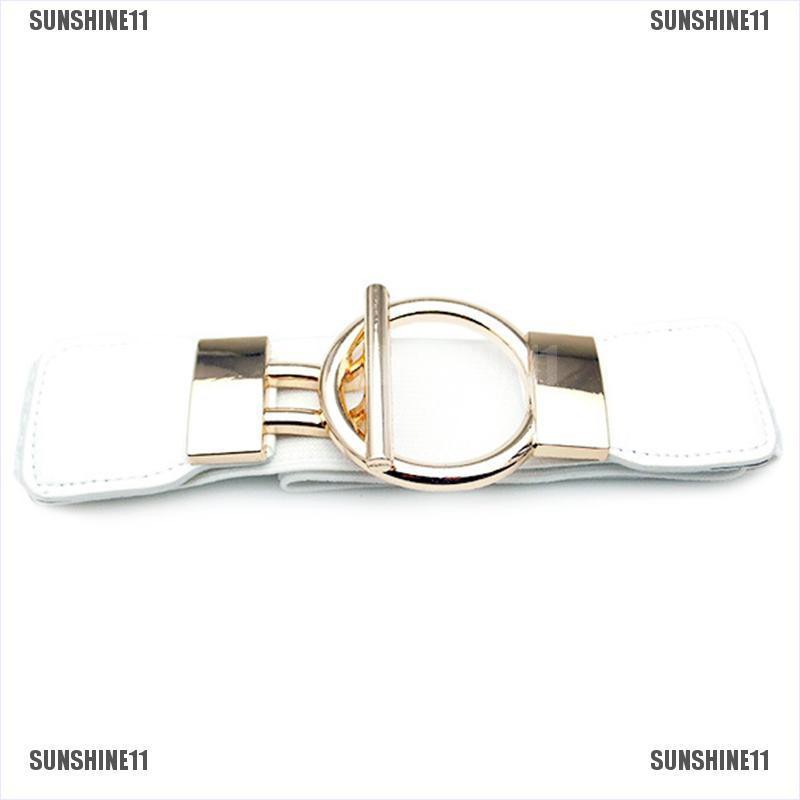 【SUNSHINE11】เข็มขัดยางยืด หัวเข็มขัดกว้าง สําหรับผู้หญิง