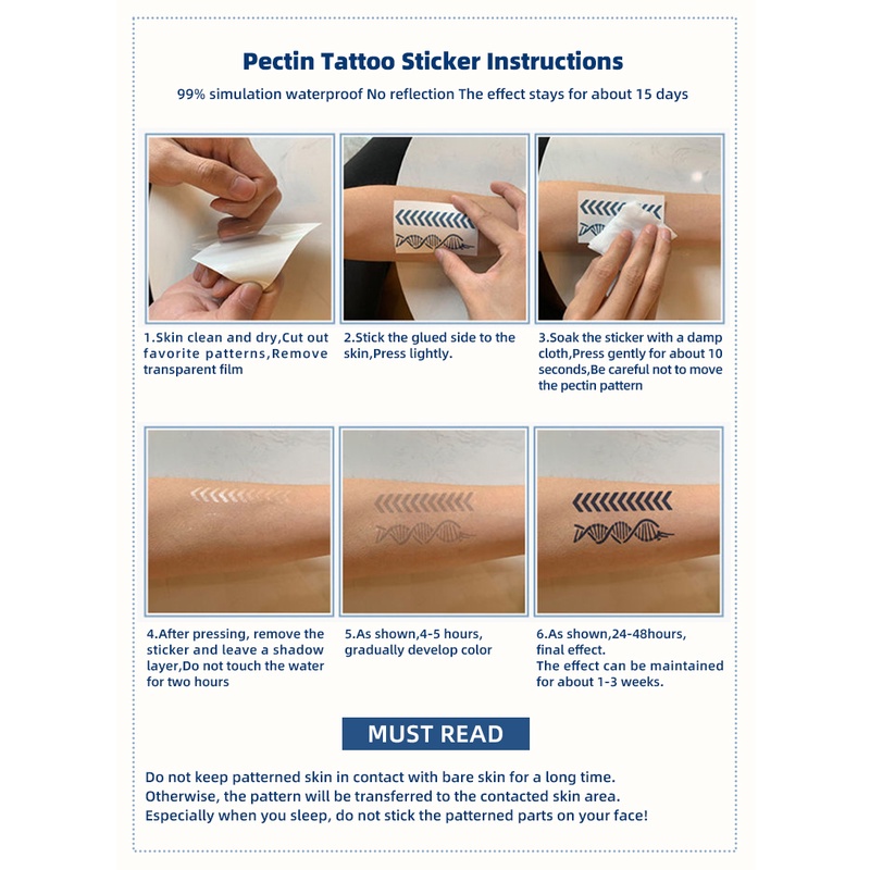【WOOW MAGIC TATTOO】สติกเกอร์รอยสักชั่วคราว กันน้ํา 15 วัน สําหรับผู้หญิง
