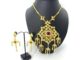 Vintage jewelry ชุดไทยสร้อยชุดต่างหู สร้อยคอ เพชรโบราณคลิปต่างหู