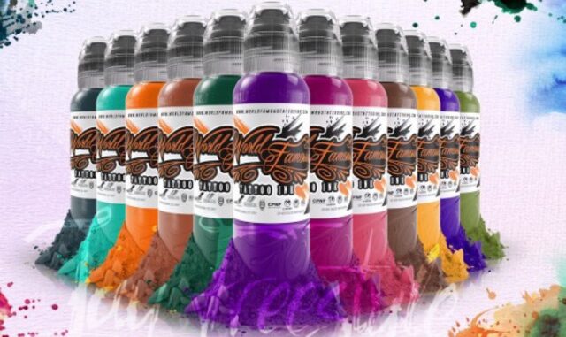 สีสัก/หมึกสัก World Famous ขนาด ครึ่งออน (tattoo ink)