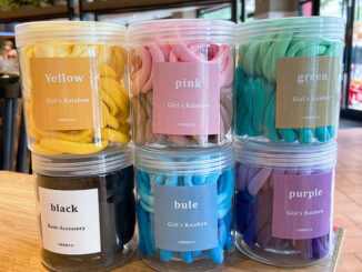 ยางรัดผมผ้ายืด สีพื้น สําหรับผู้หญิง 50 ชิ้น / กล่อง