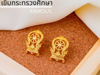 เครื่องหมายข้าราชการเข็มกระทรวงศึกษา / เข็มติดปกคอเสื้อกกระทรวงศึกษา /กนกคอ เข็มเสมา เข็มแม่เหล็ก