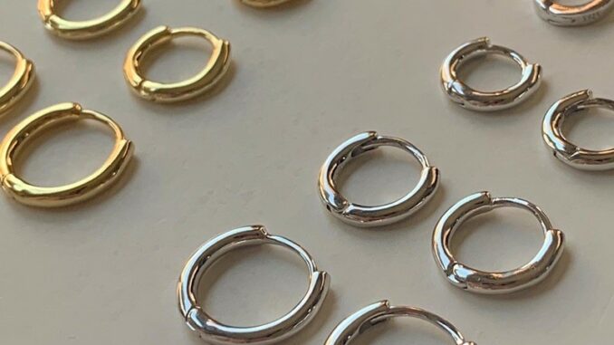 A.piece  [all silver 925] ต่างหูเงินแท้ Basic one-touch earrings