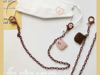 สายโซ่คล้องหน้ากากอนามัย แว่นตา ลายการ์ตูนหมี
