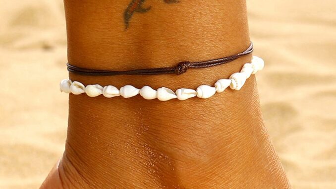 2 Pcs/ Set Anklets for Women Shell Foot Jewelry Summer Beach Barefoot Bracelet Ankle on leg Female Leather Anklet Boho Leg Chain 2 Pcs/ Set Anklets for Women Shell Foot Jewelry Summer Beach Barefoot Bracelet Ankle on leg Female Leather Anklet Boho Leg Chain