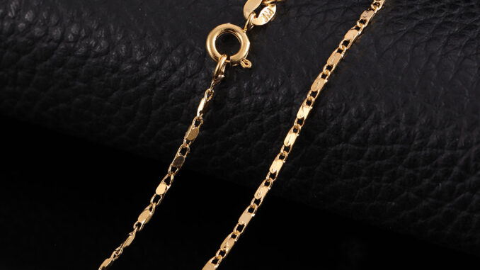 เครื่องประดับสร้อยคอโซ่ทองคํา 24 K สําหรับผู้หญิง