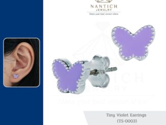 ‍⚕️ [เครื่องประดับ | ปลอดภัย] ต่างหู คนแพ้ง่าย : Tiny Violet Earrings (TS-0003) Nantich Jewelry