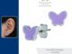 ‍⚕️ [เครื่องประดับ | ปลอดภัย] ต่างหู คนแพ้ง่าย : Tiny Violet Earrings (TS-0003) Nantich Jewelry