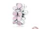 BAMOER Romantic Flower Series Pink Flower Charm 925 Sterling Silver SCC1484