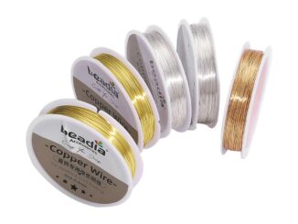 ลวดทองแดง ทรงกลม 20 เกจ ขนาด 0.3-0.8 มม. ไม่ซีดจาง สีเงิน ทอง สําหรับทําเครื่องประดับ DIY 1 ม้วน【การเก็บรักษาสี】