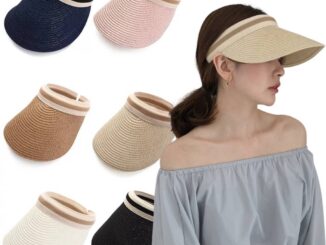 [พร้อมส่ง][แพ็คใส่กล่อง] หมวกสานคาดผมผู้หญิงครึ่งหัว สไตล์เกาหลี หมวกกันแดดเปิดหัว รอบศีรษะประมาณ 56 - 60 cm.