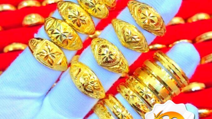 MKY Gold แหวนทอง ครึ่งสลึง (1.9 กรัม) คละลาย ทอง96.5% ทองคำแท้*