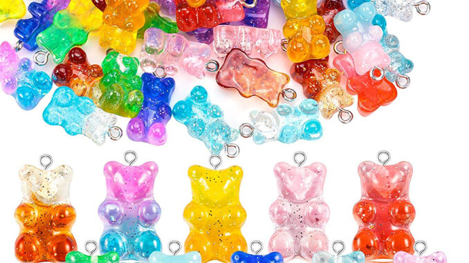 CHARMS จี้เรซิ่น รูปหมี สําหรับทําเครื่องประดับ
