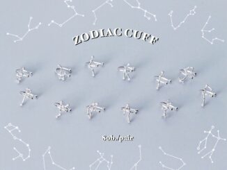 (กรอกโค้ด YAQ6E ลด 60.-) earika.earrings - zodiac cuff ต่างหูหนีบราศีชุบเงิน เหมาะสำหรับคนแพ้ง่าย ปรับขนาดได้