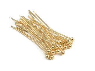 หมุดโลหะสีทอง 18 K 50 ชิ้น / ล็อต 16 20 25 30 35 มม . สําหรับทําเครื่องประดับ Diy