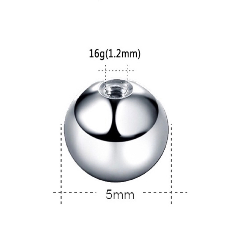 ( 1 ชิ้น )แป้นจิว แป้นบอล สำหรับจิวหูก้าน 1.2 mm. ร้านจากไทย ส่งเร็วมาก