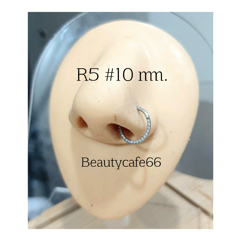 (1ข้าง) R5  จิวปีกหู Helix Tragus Rook ไร้รอยต่อ Seamless Earrings ใส่จมูกได้