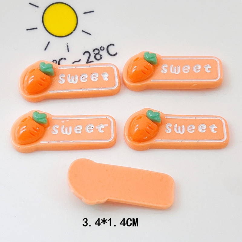 [2 #] Jibbitz Crocs กิ๊บติดผม รูปผลไม้ เชอร์รี่ หัวใจ แบบยาว แวววาว DIY อุปกรณ์เสริม สําหรับเด็ก QP