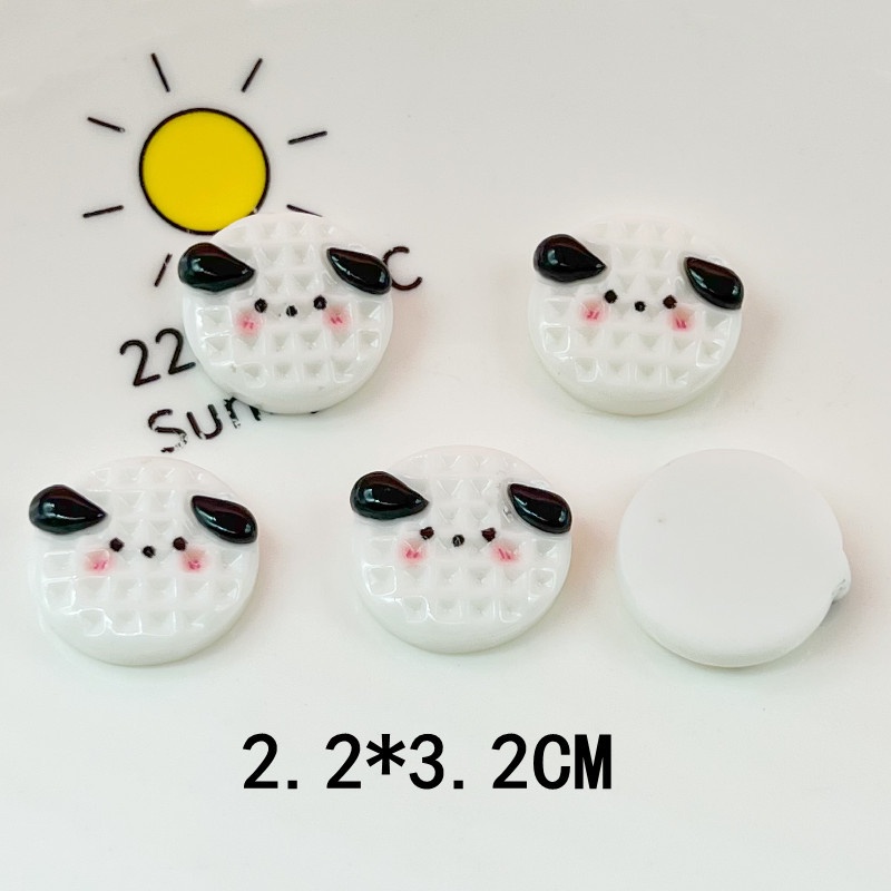 [2 #] Jibbitz Crocs สติกเกอร์กิ๊บติดผม ทรงกลม ลายการ์ตูน Sanrio Melody Kuromi Pudding Dog สําหรับตู้เย็น QP