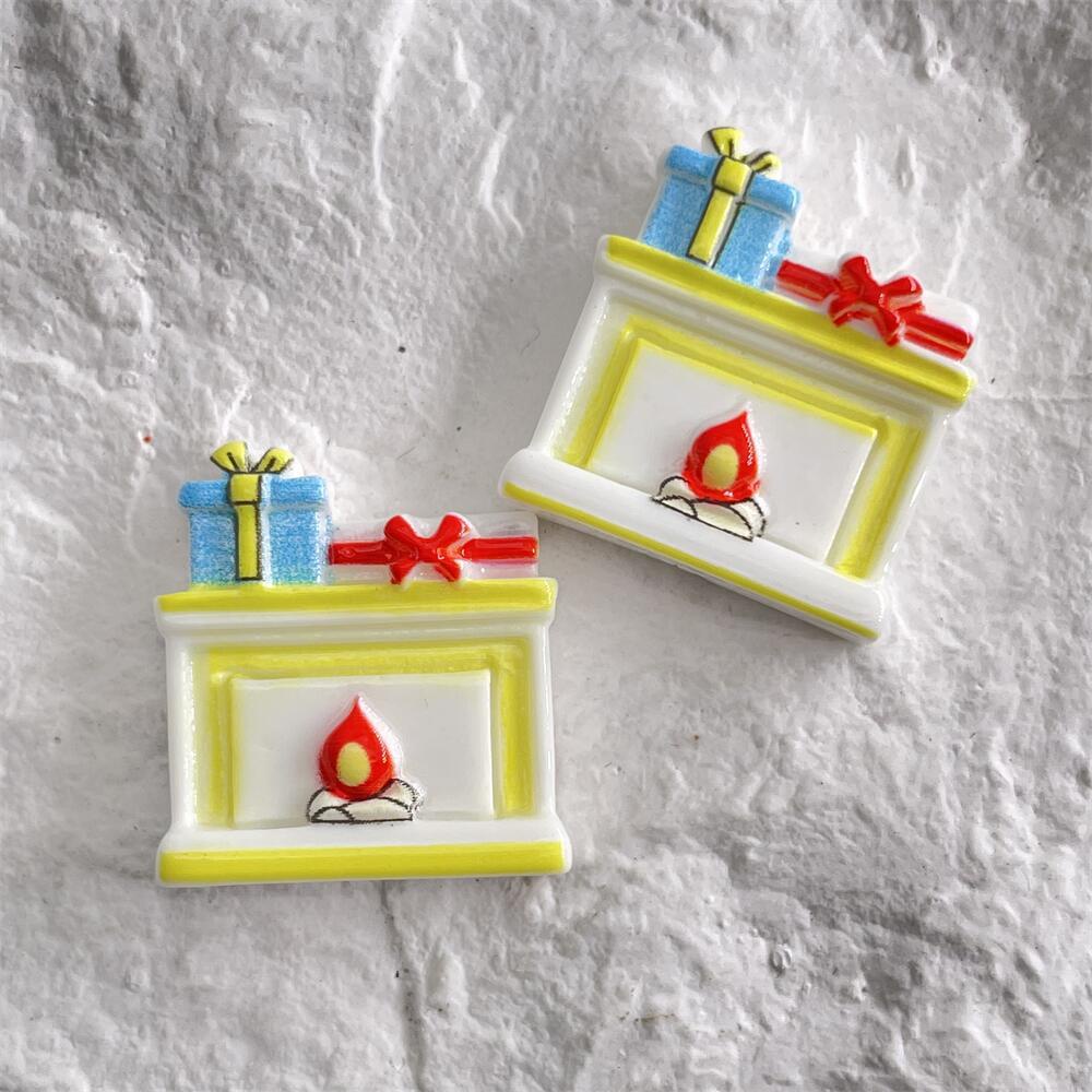 [4 #] Jibbitz Crocs กิ๊บติดผมเรซิ่น ลายการ์ตูนคริสต์มาส 10 แบบ แฮนด์เมด diy FN