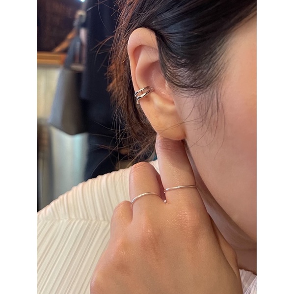 A.piece  ต่างหูเงินแท้ ต่างหูหนีบ [all silver 925] bone earcuff