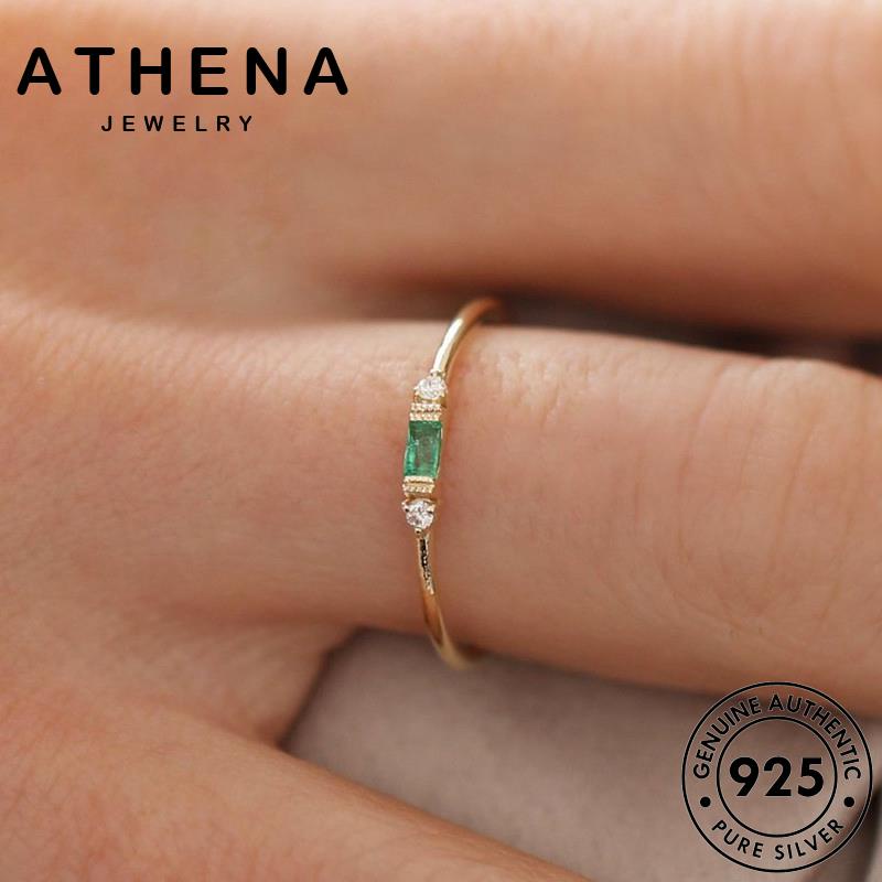 Athena JEWELRY แหวนเงิน 92.5% ทรงสี่เหลี่ยม สไตล์เรโทร สําหรับผู้หญิง R53-TH