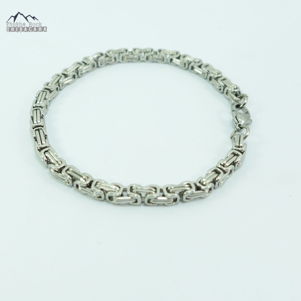 BN33 สร้อยข้อมือ สแตนเลส ลายบาหลี สแตนเลสแท้  สร้อย กำไล สร้อยสแตนเลส ลายโซ่ สองกษัตริย์