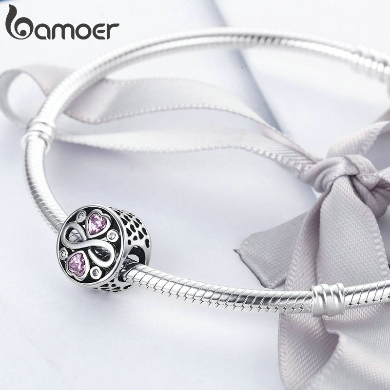 Bamoer สร้อยข้อมือ และสร้อยคอ เงินแท้ 100% 925 DIY SCC240