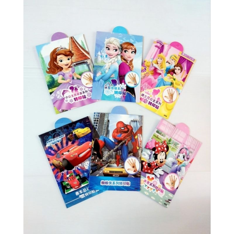 Bobestshop Tattoo ลาย Frozen & Princess & Spider Man